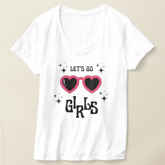 Laten we gaan meisjes Disco Bachelorette Party T-shirt (Laagn)