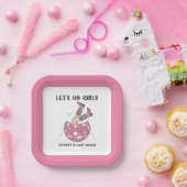 Laten we gaan meisjes Disco Cowgirl Bachelorette Papieren Bordje (Feest)