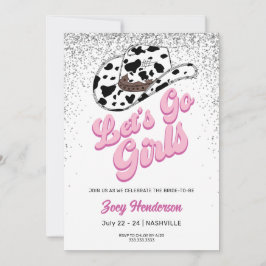 Laten we gaan meisjes glitter weekend vrijgezellen kaart