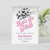 Laten we gaan meisjes glitter weekend vrijgezellen kaart (Staand voorkant)