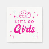 Laten we gaan Meisjes Land Bachelorette Party Servet (Voorkant)