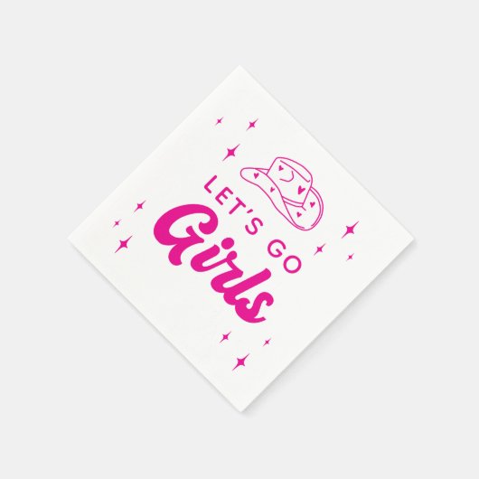 Laten we gaan Meisjes Land Bachelorette Party Servet (Hoek)