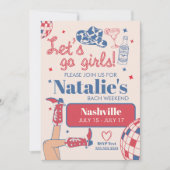 Laten we gaan meisjes Nashville Bachelorette Route Kaart (Voorkant)