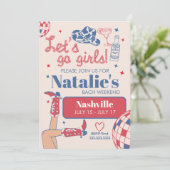 Laten we gaan meisjes Nashville Bachelorette Route Kaart (Staand voorkant)