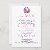 Laten we gaan meisjes roze laatste disco vrijgezel kaart (Achterkant)