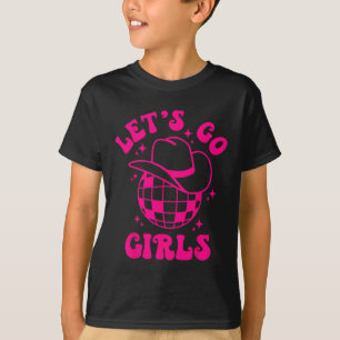 Laten we gaan Meisjes Team Bruid Cowgirl Hoed Disc T-shirt
