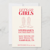 Laten we gaan meisjes vrijgezelle kaart (Voorkant)