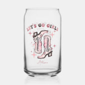 Laten we gaan meisjes vrijgezellenfeest blikvorm glas (Voorkant)