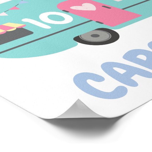 Laten we gaan met een meisje met gelukkige verjaar poster (Hoek)