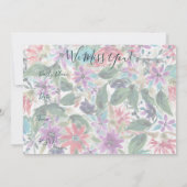 Laten we gaan. | Mooie losse Waterverf Floral Kaart (Achterkant)