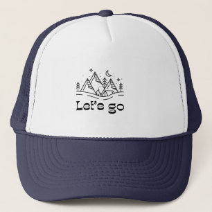 Laten we gaan Mountain Hoed Avontuur Trucker Cap