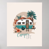 Laten we gaan op een avontuur Boho camper print (Voorkant)