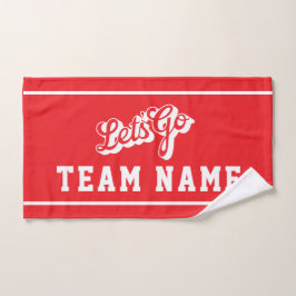 Laten we gaan Persoonlijk Team Rood Blauw en Wit Handdoek
