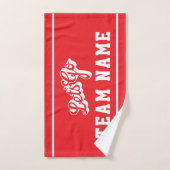 Laten we gaan Persoonlijk Team Rood Blauw en Wit Handdoek (Handdoek)