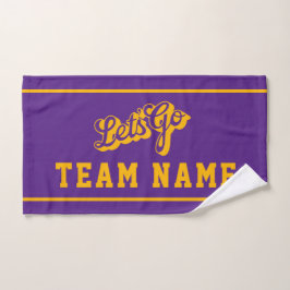 Laten we gaan Persoonlijke Team Rally Paars en Gou Handdoek