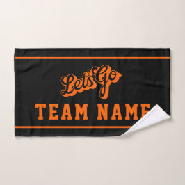 Laten we gaan Persoonlijke Team Rally Zwart en Ora Handdoek
