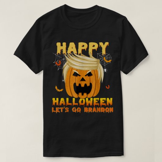 Laten we gaan pompoen Brandon Trump Pumpkin Hallow T-shirt (Design voorkant)