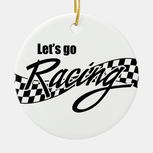 Laten we gaan racen keramisch ornament (Voorkant)