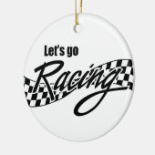 Laten we gaan racen keramisch ornament (Links)