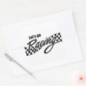 Laten we gaan racen vierkante sticker (Envelop)