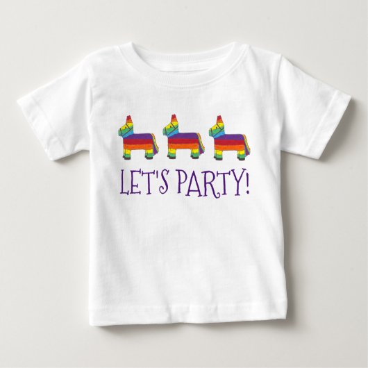 Laten we gaan. Rainbow Baby Birthday Fiesta Piñata (Voorkant)