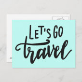 Laten we gaan reizen briefkaart (Voorkant / Achterkant)