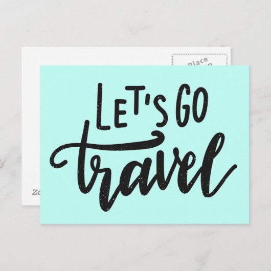Laten we gaan reizen briefkaart (Voorkant / Achterkant)