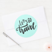 Laten we gaan reizen ronde sticker (Envelop)