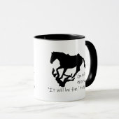Laten we gaan Riding Horses Funny Quote Mok (Voorkant rechts)