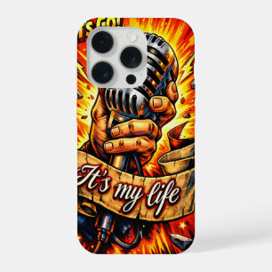 Laten we gaan! Rock- en muziekgeïnspireerde stripb iPhone 15 Pro Case