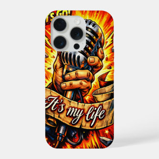 Laten we gaan! Rock- en muziekgeïnspireerde stripb iPhone 15 Pro Case