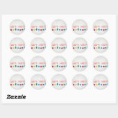 Laten we gaan. ronde sticker (Vel)