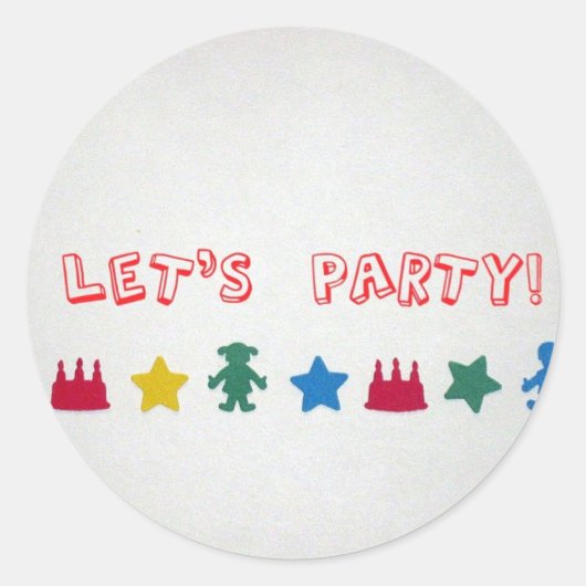 Laten we gaan. ronde sticker (Voorkant)