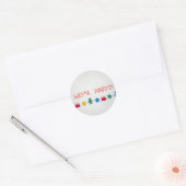 Laten we gaan. ronde sticker (Envelop)