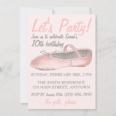 Laten we gaan. Roze dance Ballerina Ballet Slipper Kaart (Voorkant)