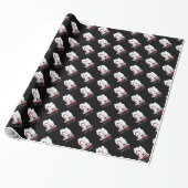 Laten we gaan! Samoyed & leash Cadeaupapier (Uitgerold)