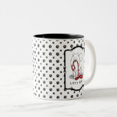 Laten we gaan! Samoyed & leash Tweekleurige Koffiemok (Voorkant rechts)