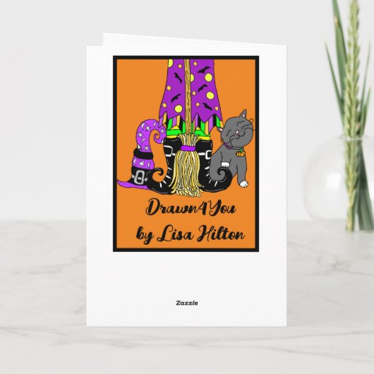 Laten we gaan schoppen | Witch's Broom Kaart (Achterkant)