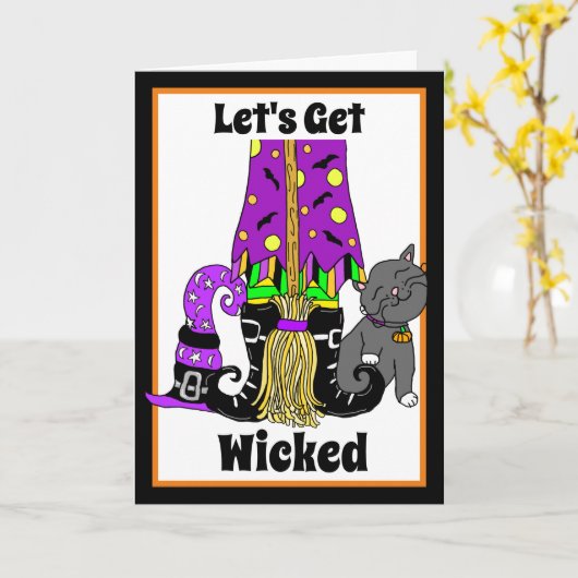 Laten we gaan schoppen | Witch's Broom Kaart (Gele Bloem)