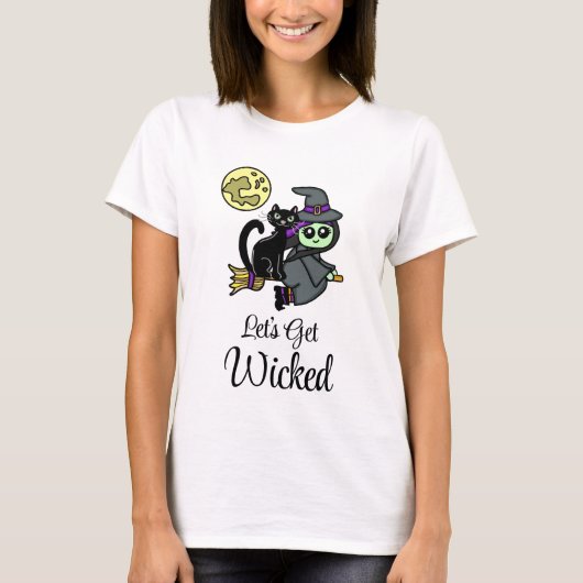 Laten we gaan schoppen | Witch's Broom T-shirt (Voorkant)
