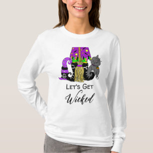 Laten we gaan schoppen Witch's Broom T-shirt