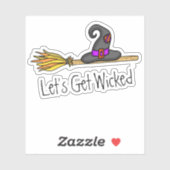 Laten we gaan schoppen | Witchy Halloween Sticker (Vel)