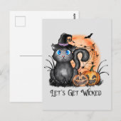 Laten we gaan schoppen | Zwarte heek Briefkaart (Voorkant / Achterkant)