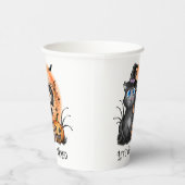 Laten we gaan schoppen | Zwarte heekkat Papieren Bekers (Rechts)