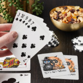 Laten we gaan schoppen | Zwarte heekkat Pokerkaarten (Insitu)