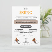 Laten we gaan skiën Invitation Kaart (Staand voorkant)