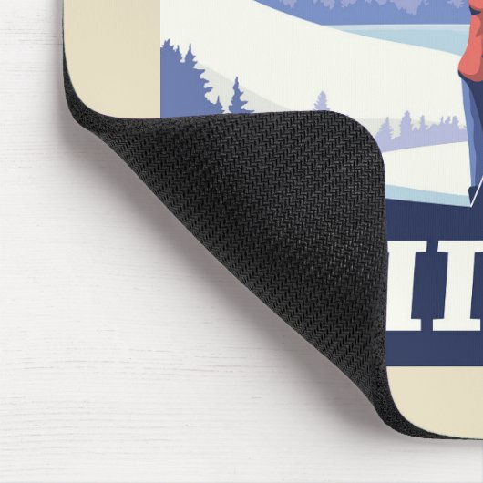 Laten we gaan skiën  Print Muismat (Hoek)