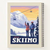 Laten we gaan skiën  Print Notitieboek (Achterkant)