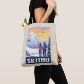 Laten we gaan skiën  Print Tote Bag (Dichtbij)