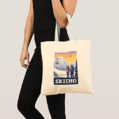Laten we gaan skiën Print Tote Bag (Voorkant (product))